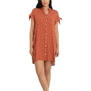 London Times polka dot button down dress size 10